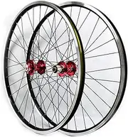 MTB Front Bicycle Wheel 26 X 1.75-2.30 32H,Bolt On V Brake Aluminum Alloy Card Hub 7-11 Speed Sealed Bearing Quick Release Axle Bicycle Accessories (Color : Red, Size : 29 inch)