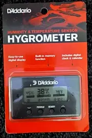 D'Addario Hygrometer - HUMIDITY & TEMPERATURE SENSOR - PW-HTS - Battery Included