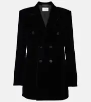 [Saint Laurent] Saint Laurent Velvet blazer UK 14 black