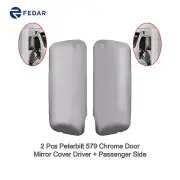 Chrome Door Mirror Cover for Peterbilt 579 Pair
