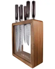 Cuisine::pro Damashiro Emperor Mokuzai 7pc Knife Block Set