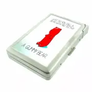 Bear Pun Em1 Cigarette Case with Built in Lighter Metal Wallet