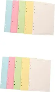 OHPHCALL 2sets Versatile A5 Binder Paper 5 Planner Refills 6 Hole Punched for Budget Notebook Planner Inserts 100sheets*2