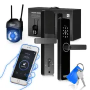 Smart Lock - Smart Keyless Entry Door Lock with Handle - Fingerprint Door Loc...