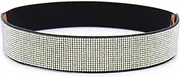 [Suyi] Stretchy Rhinestone Belt Crystal Elastic Wide Waist Belt Shiny Bling Belts for Women Dress