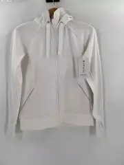 NEW WITH TAGS ATHLETA Triumph Hoodie Jacket Women's Size Small White RETAIL $108
