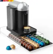 Storage Drawer for Nespresso Vertuo Coffee Pod Holder for Counter Acrylic Coffee