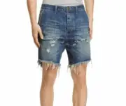 One Teaspoon Mr. Pinks Denim Regular Fit Shorts, Size 31, Raw Blue