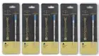 5 X Parker M Systemark Ball Point Pen Refill Fine Point Blue Ink Folio Latitude