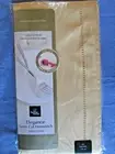 Homewear NIB 70" Square Gold Laser Cut Hemstitch Tablecloth 100 % Polyester