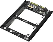 Dual Msata SSD to 2.5Inch SATA III with Frame Bracket - Retain MSATA SSD As 7mm 2.5Inch SATA Drive Easy Install Easy to Use