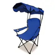 Canopy Chair Foldable W/ Sun Shade Beach Camping Folding Outdoor Fishing