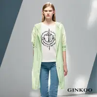 在飛比找momo購物網優惠-【GINKOO 俊克】長板薄風衣