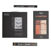 ARDELL LIPSTICK PALETTE + EYELASHES + FEATHERING PEN + SHADOW STICK COMBO 4