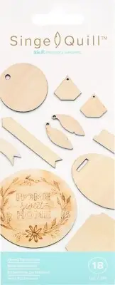 We R Memory Keepers Singe Quill Veneer Ephemera 18/Pkg-Assorted Shapes - 3 Pack