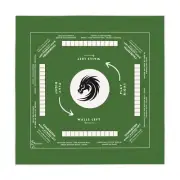 Green Mahjong Mat 30x30 - Durable Surface for Enhancing Game Night Experience
