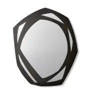 E Style Faye 90cm Metal Home Decor Wall Mirror Hanging Home Room Decor Black