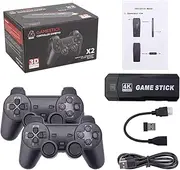 Retro Video Game Console, Mini Plug and Play Game Stick, Dual 2.4G Wireless Controllers. 4K HD HDMI Output,Nostalgia Stick Game with 20+ Emulators & 128G Cards, Built in 41,000+ Games. (128G)