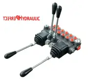 6 BANK Hydraulic Directional Valve 2x JOYSTICK 11gpm 40L 5x DA 1x Floating ex