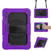 MCC Shockproof Samsung Galaxy Tab S8 11" Strap Case Cover X700 X706 Kids [Purple]