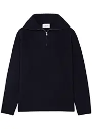 NN07 Carl Half-zip Wool Jumper - Navy - L L