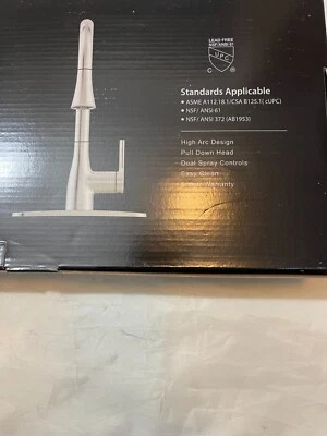 NIB, Flow Classic Series Single-Handle Standard High Arc Design Pull-Down Head D