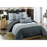 Chimes Quilt/Doona/Duvet Cover Set (Double Size) Grey