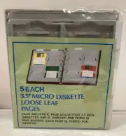 Storage Case Pages For 3.5” Micro Diskette Floppy discs Slidex Triwef