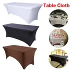 4/6/8FT Fitted Tablecloths Stretch Spandex Markets Wedding Table Cloth Trestle