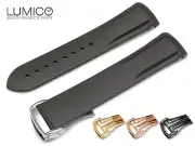 20mm 22mm For OMEGA Watch BLACK Rubber Strap Band Clasp SeaMaster Planet Ocean