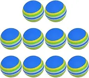 Sponge Golf Ball | 10X Stripe Practice Balls - Sport Training Family Games, Warm-up Aid for Indoor Outdoor Course