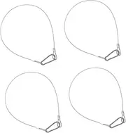 Luxshiny 4pcs Heavy Duty Stainless Steel Safety Cable Lock Locking Cable for Luggage Stage Lights Plant Lights High Tension Versatile Security