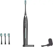 Sonic Electric Toothbrush, 5 Modes, Rechargeable, 2min time ，Long 30-Day Life, with 4 Replaceable Brush Heads (Black)