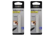 2x Nite Ize Inka Mob Pressurized Refill Cartridge Waterproof Blue Ink For Pens