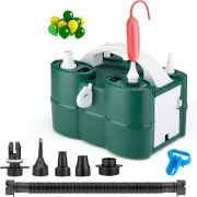 Balloon Pump Electric, 3-In-1 Portable Automatic Dual Nozzle Inflator 110V with