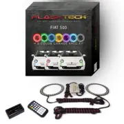 RGB Multi Color Bluetooth LED Halo Ring kit for 2012-2013 Fiat 500 Headlights (for: Fiat)