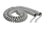 Aastra Vista 12' Ft Phone Handset Receiver Coil Curly Cord Light Grey Gray NEW