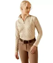 Ariat Sunstopper 3.0 1/4 Zip Baselayer - Almond Milk