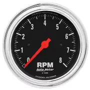 Auto Meter 2499 Traditional Chrome In-Dash Tachometer 3 3/8" 8000RPM