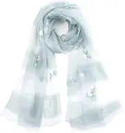 Ladies Multifunction Scarf Women's Fashion Print Long Scarves Floral Neck Scarf Shawl Wrap Beach Towel,C,80 * 190CM