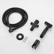 TooToo SUS304 Shower Head Douche Hand Held Bidet Toilet Spray Jet Spray Head Black (Type 2)