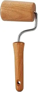 Lwuey T Shape Pastry Roller, Wood Pizza Rollers Non Stick Wooden Rolling Pin Multifunction Cookie Pizzas Roll Pins Professional Dough Woods Roller Tool for Home Kitchen Baking Cooking(Style3)