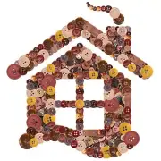 1000PCS Coffee Christmas Buttons 2 & 4-Hole Resin Craft Buttons for DIY