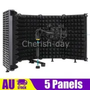 Folding Studio Microphone Isolation Shield Recording Sound Absorbing Foam AU