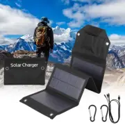 USB Solar Panel Kit 4 Folding Outdoor Camping Hiking Phone Charger Power Bank