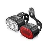USB Rechargeable LED Bike Light Set Bright Front and Rear Mountain Bicycle Lights