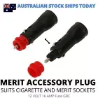 2 x Merit Plug Hella Universal Cigarette Lighter Adaptor 12V 16A Caravan, Fridge