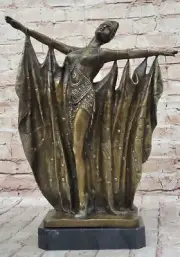 ART DECO `Isadora Duncan` Bronze Sculpture by Demetre H. Chiparus Nude Statue