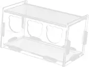 ibasenice Hamster Feeding Box Transparent Rutin Chicken Feeder for Grains Storage Durable Pet Food Container Easy to Install for Outdoor Use