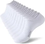 [BUDERMMY] Trainer Socks Women's Cotton Sports Socks Breathable Short Anti-Blisters Socks Women's Padded Running Socks 6 Pairs 35-38 39-42